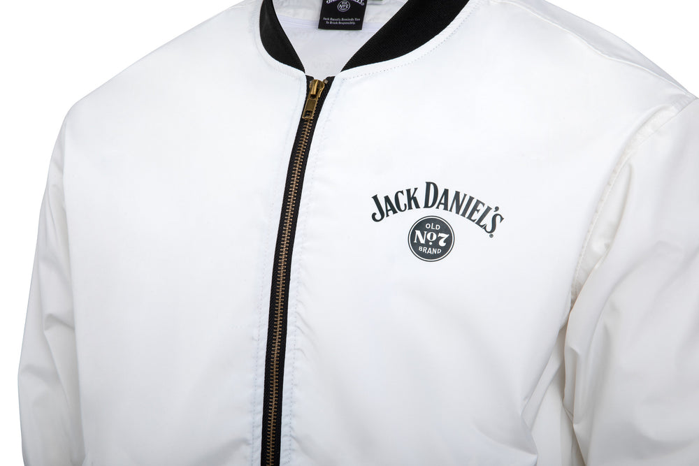 Jack Daniel's Classic White Bomber Jacket