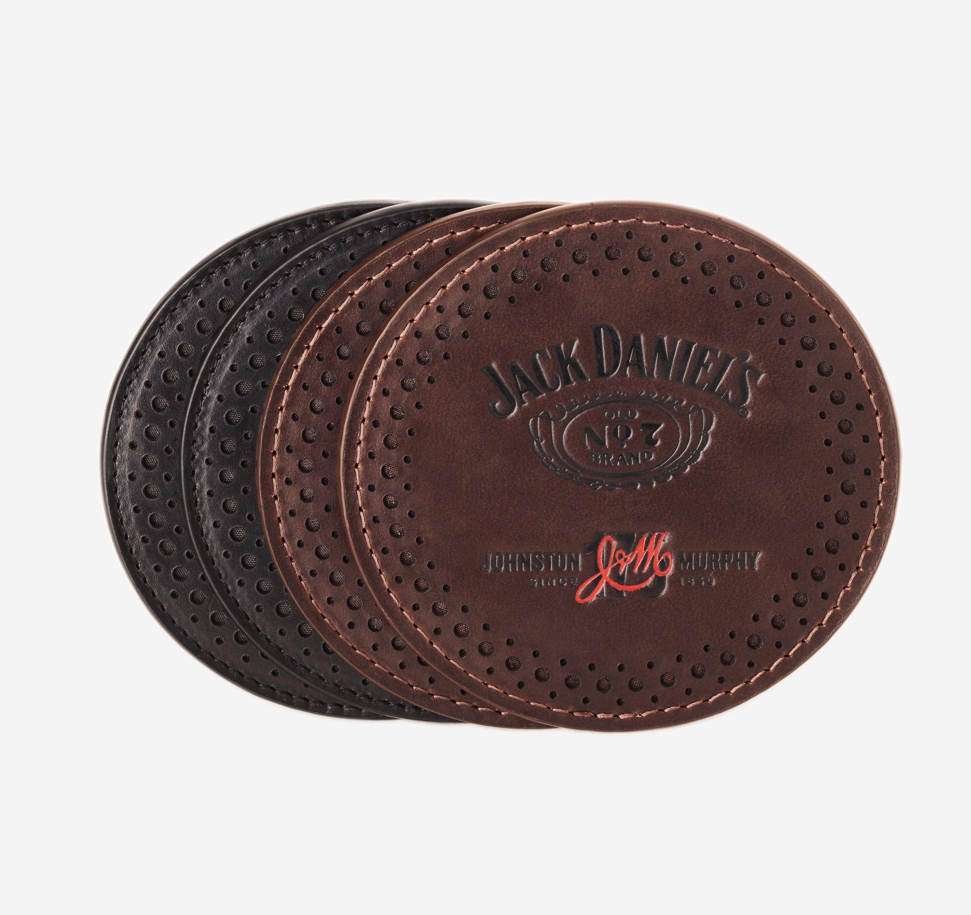 Jack Daniel's Leather Coaster Set